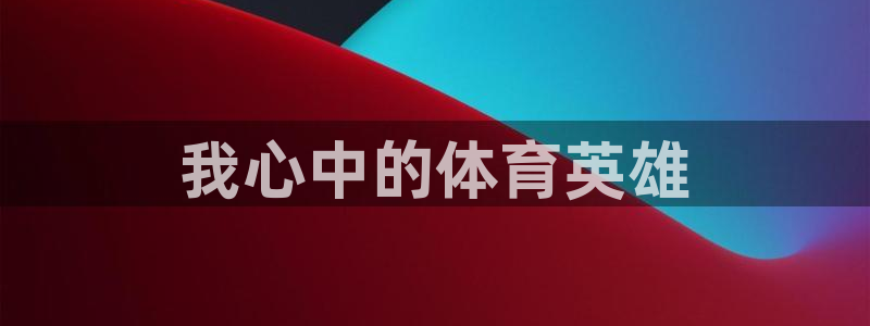 尊龙官网下载平台注册流程图:我心中的体育英雄